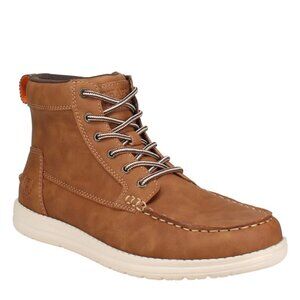 NEW Chaps Derek Men's Cognac Moc Toe Fashion Boots - Shoe Size 8.5